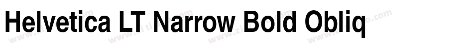Helvetica LT Narrow Bold Oblique字体转换